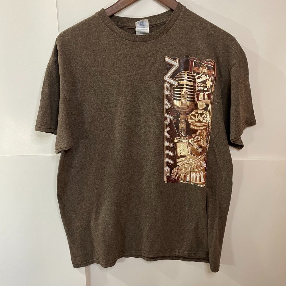 Vintage Delta Pro-Weight Nashville Music T-Shirt Size Large